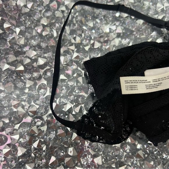 Talula Aritzia bra lace black bralette stretchy floral sexy comfy lounge - Picture 7 of 7